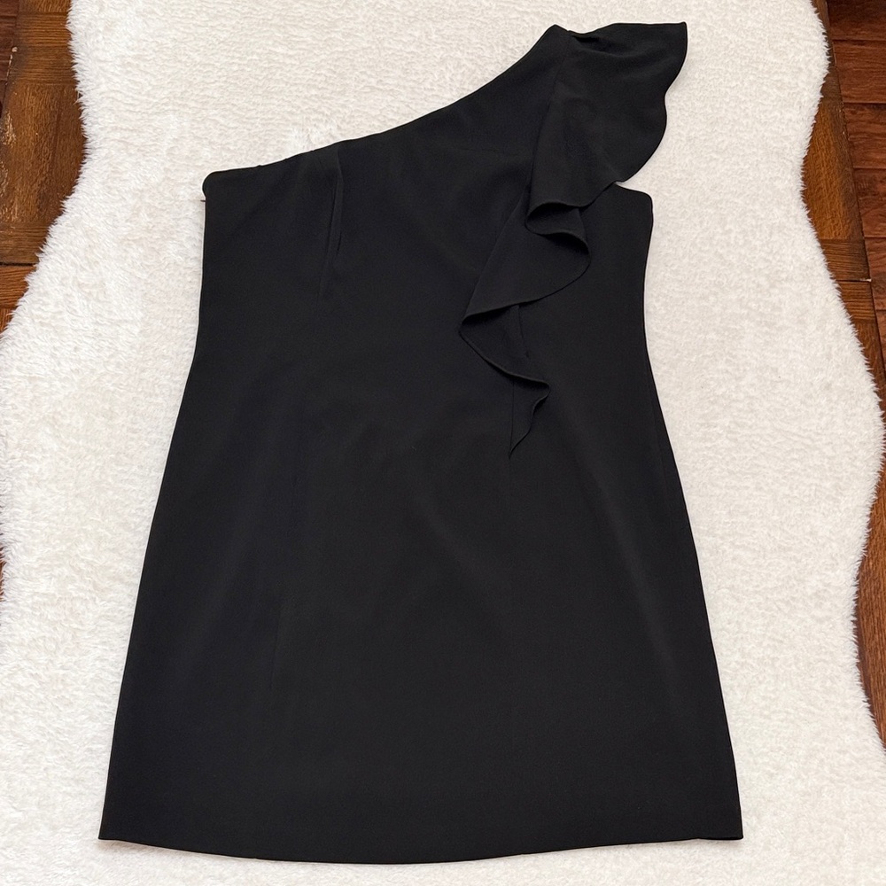 WHBM One-Shoulder Ruffle Sheath Dress - Picture 2 of 7